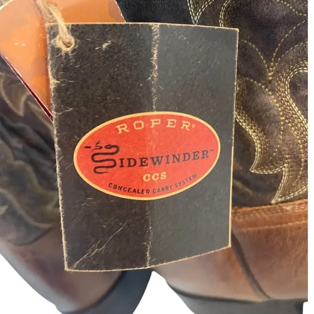 Roper Men’s Sidewinder CCS Cowboy Boots – 12EE – New With Tags